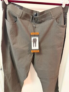🩷NWT Mario Serrani Olive Textured Tapered Pull-On Pants